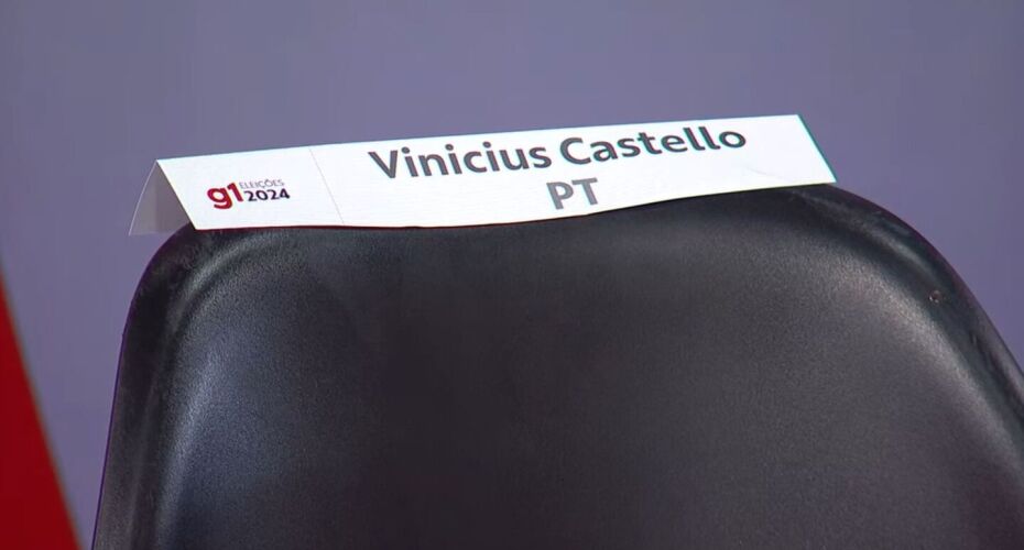 Vinicius Castello falta ao debate.