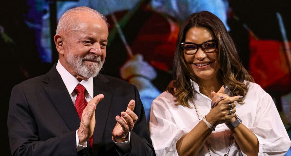 Presidente Lula e a primeira-dama Janja