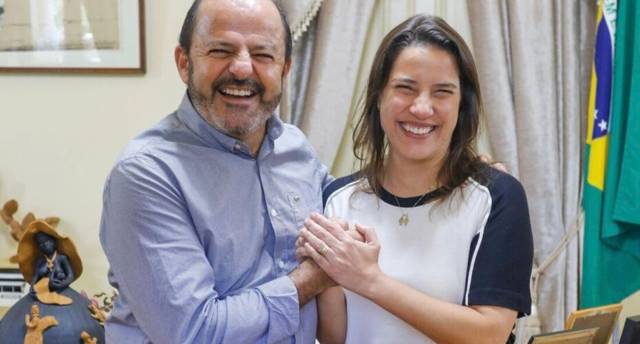 Prefeito Nego do Mercado e a governadora Raquel Lyra.