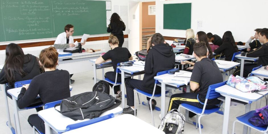 Alunos em sala de aula