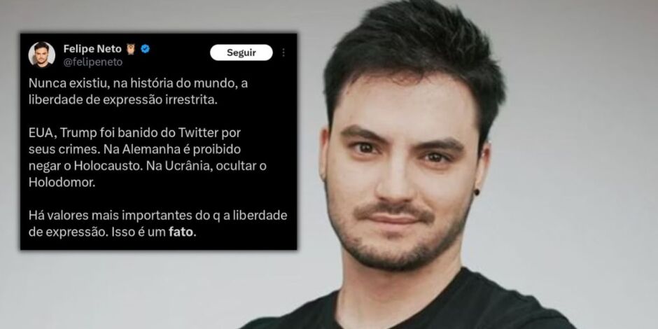 Felipe Neto comenta bloqueio do X no Brasil