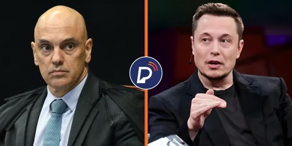Alexandre de Moraes e Elon Musk