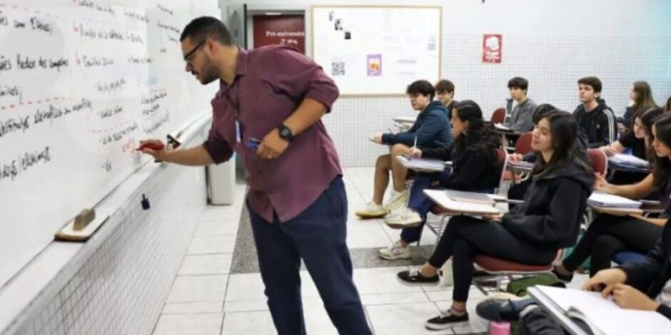Professor em sala de aula