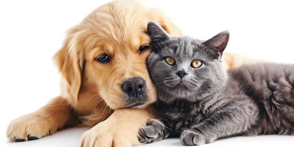 Cachorro e Gato. 