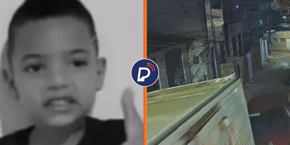 Davi C&eacute;sar, crian&ccedil;a de 4 anos que morreu e momento em que caminh&atilde;o perde controle.