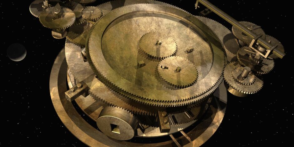 O mecanismo de Antic&iacute;tera, o primeiro computador anal&oacute;gico.