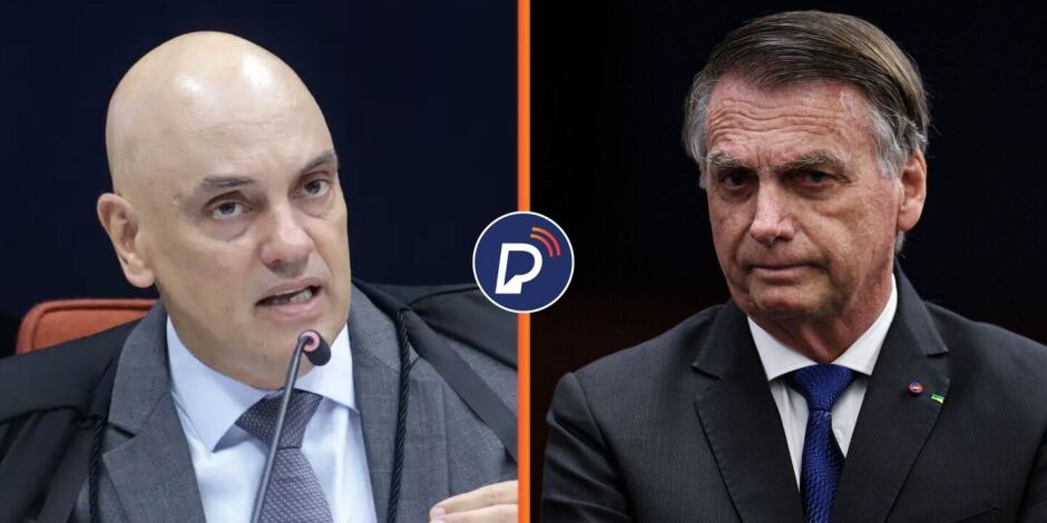 Ministro Alexandre de Moraes, do STF e ex-presidente Jair Bolsonaro.