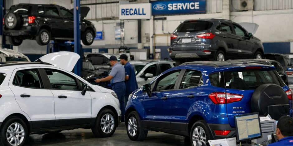 EcoSport 2018/2019 nas concession&aacute;rias da Ford durante atendimento de recall.