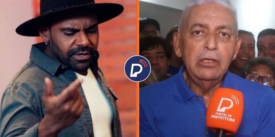 Cantor Pablo e prefeito da cidade do Paulista, Severino Ramos.