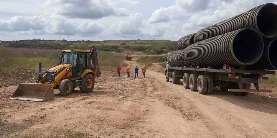 Acesso provis&oacute;rio para munic&iacute;pio atingido por chuvas.