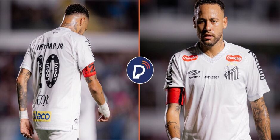 Neymar em a&ccedil;&atilde;o contra o Velo Clube, pelo Campeonato Paulista.