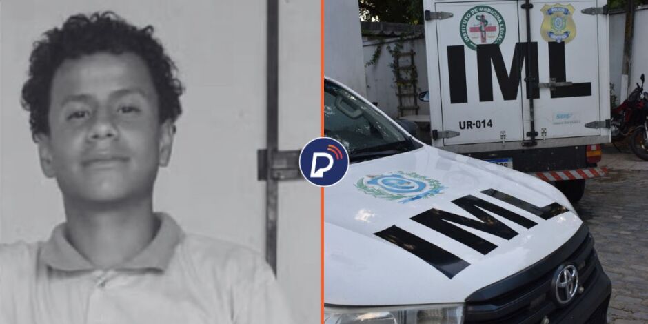 Adolescente de 14 anos que foi morto em tiroteio e viaturas do IML.