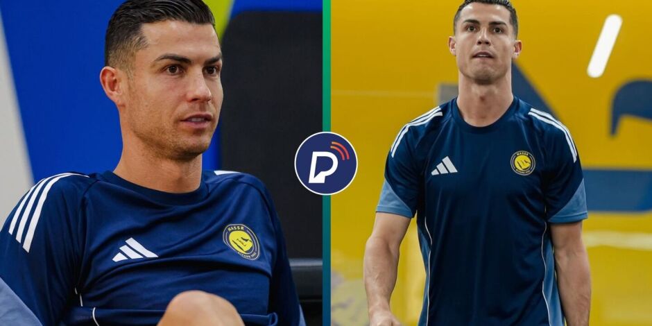 Cristiano Ronaldo &eacute; visto em treino do Al-Nassr nesta ter&ccedil;a (03).