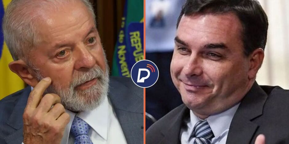 Presidente Lula e senador Fl&aacute;vio Bolsonaro.