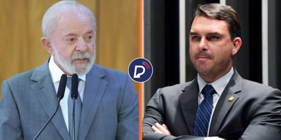 Lula e Fl&aacute;vio Bolsonaro.