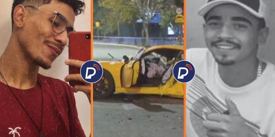 Empres&aacute;rio Igor Ferreira Sauceda, Porsche amarela conduzida pelo acusado e motoboy v&iacute;tima do crime.