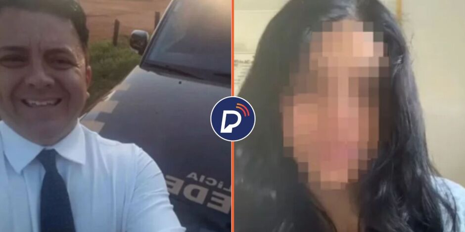 Homem que se passava por policial e jovem v&iacute;tima de golpe.