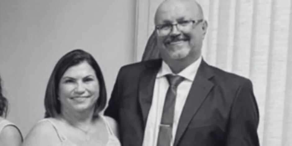 Prefeito Nelson Antonio Rozani, de Vista Alegre do Alto, ao lado da esposa, a primeira-dama Rosa de F&aacute;tima.