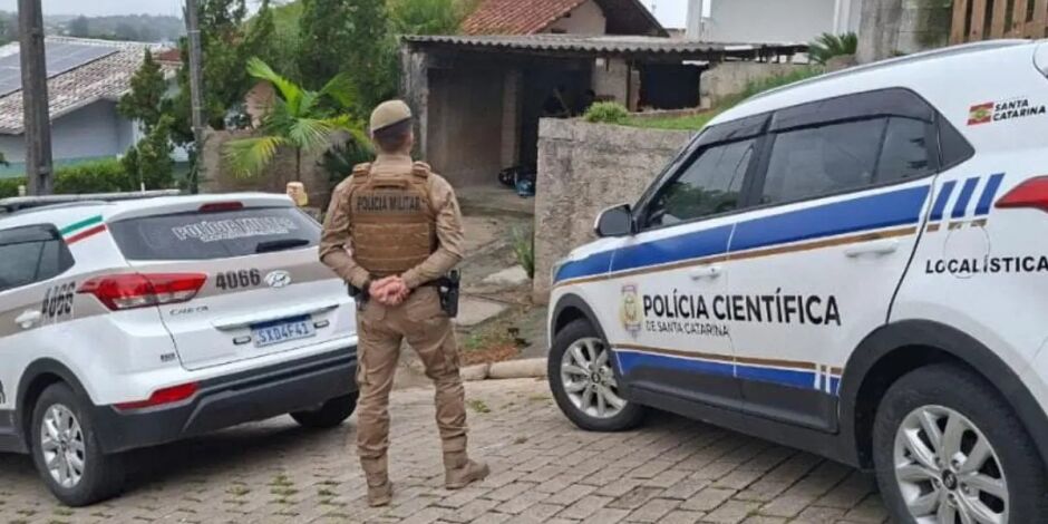 Pol&iacute;cia conseguiu prender o agressor na cidade de Ibirama 