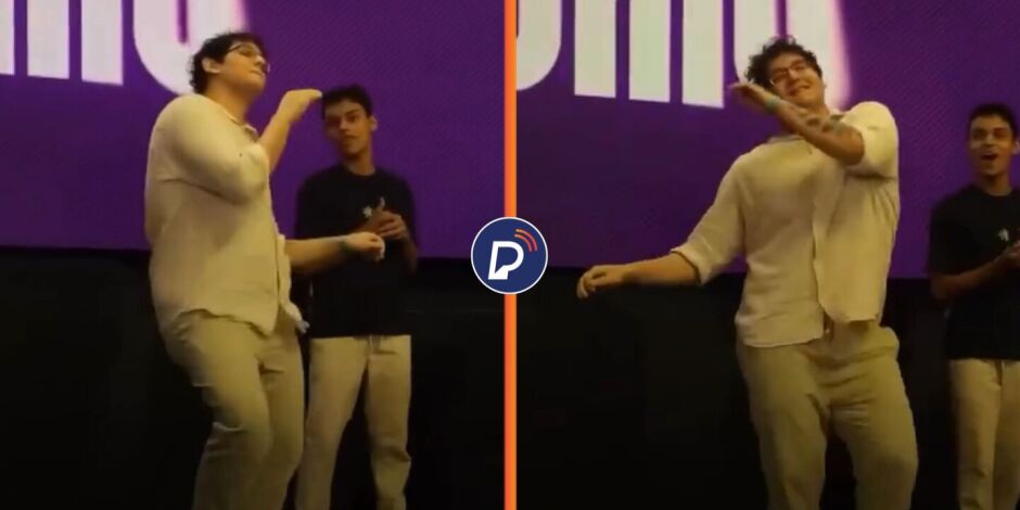 Pastor da ADVEC convida jovens para "disputa" do passinho do Jamal no altar