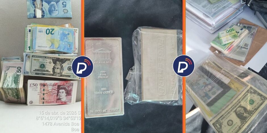 Opera&ccedil;&atilde;o "Draft": pol&iacute;cia apreende barras de prata e c&eacute;dulas estrangeiras em Pernambuco