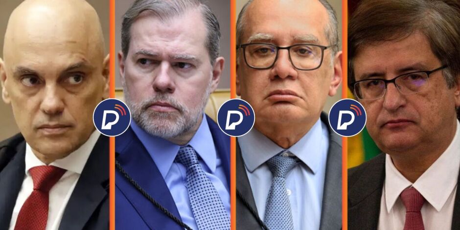 Alexandre de Moraes, Dias Toffoli, Gilmar Mendes e Paulo Gonet. 
