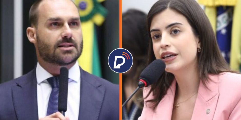 Eduardo Bolsonaro (PL) e deputada Tabata Amaral (PSB-SP).