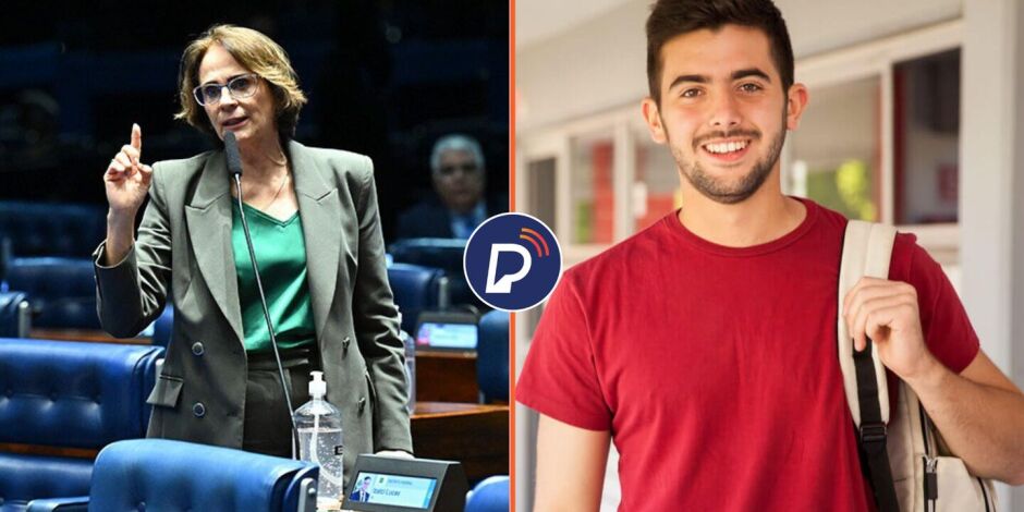 Senadora Teresa Leit&atilde;o e estudante universit&aacute;rio