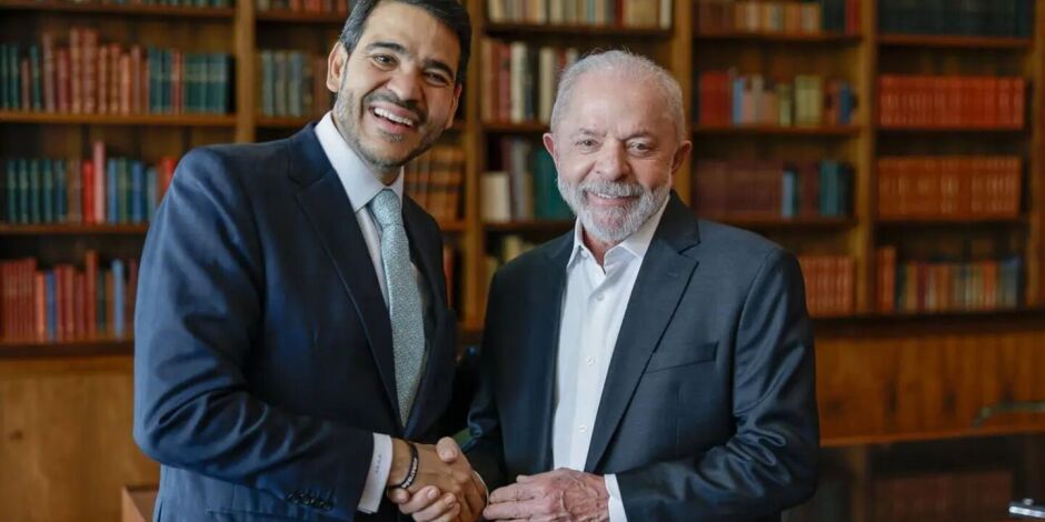Jorge Messias e Lula. 