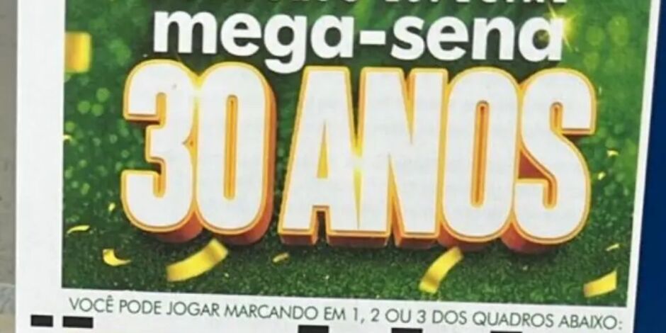 Mega Sena 30 anos.