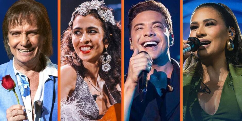 Roberto Carlos, Marisa Monte, Wesley Safad&atilde;o, Simone Mendes.