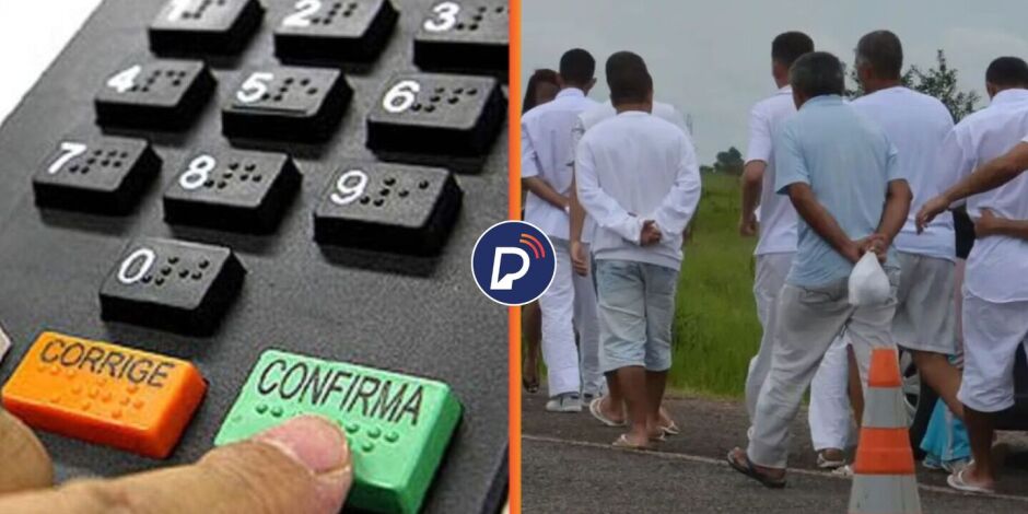 Urna eletr&ocirc;nica e presos.