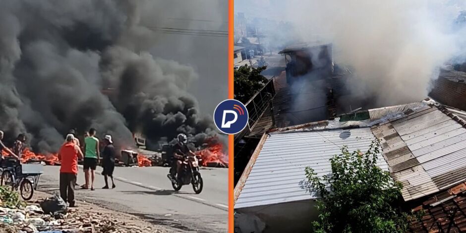 Protesto e inc&ecirc;ndio no bairro do Ibura.