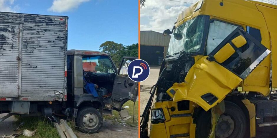 Acidente entre caminh&atilde;o e carreta em Jaboat&atilde;o.