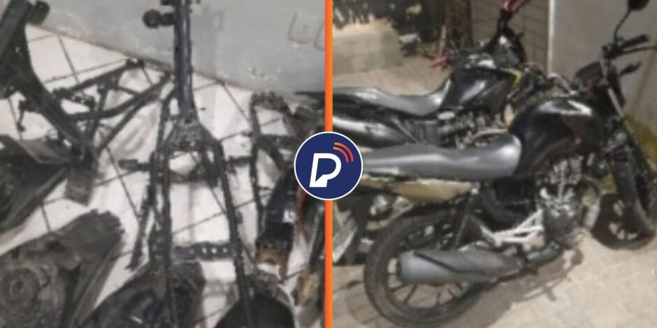 A a&ccedil;&atilde;o teve in&iacute;cio ap&oacute;s o trabalho das equipes policiais, que localizaram o im&oacute;vel apontado como um local utilizado para o desmonte de motocicletas com registro de roubo ou furto.