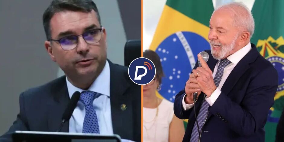 Fl&aacute;vio Bolsonaro e Lula 