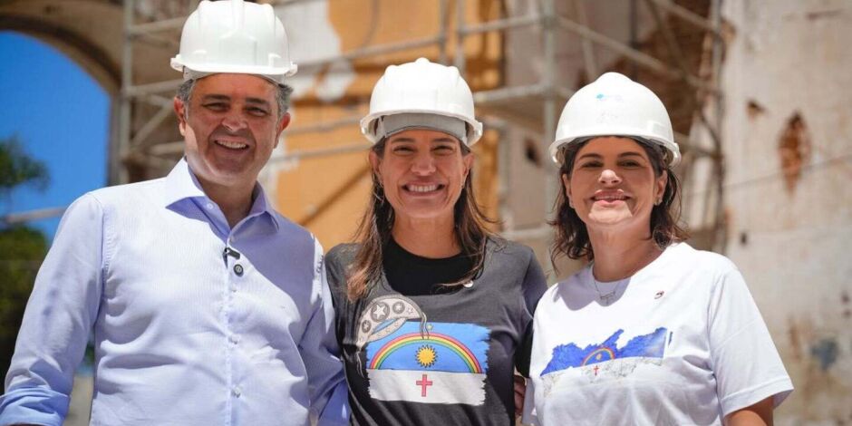 Eduardo da Fonte, Raquel Lyra e Priscila Krause.