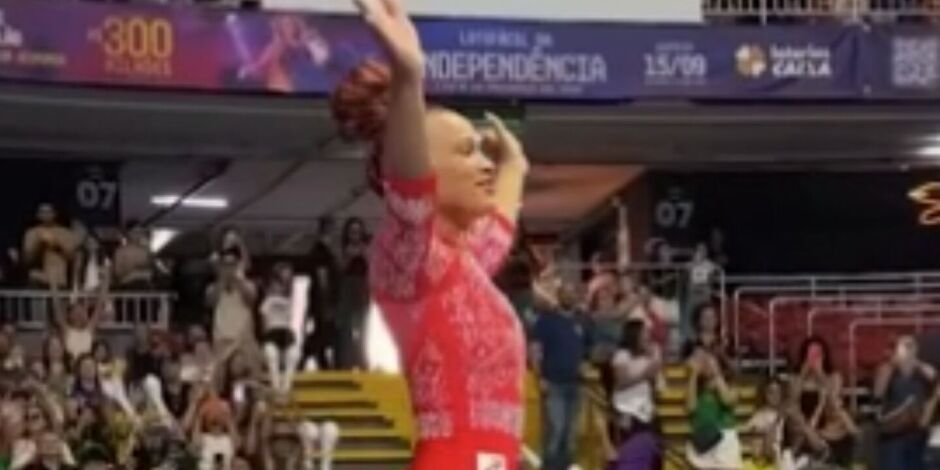 Rebeca Andrade em competi&ccedil;&atilde;o