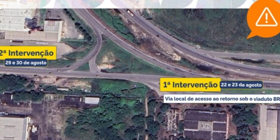 Trechos interditados em Jaboat&atilde;o