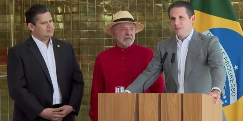 Davi Alcolumbre, Lula e Hugo Motta