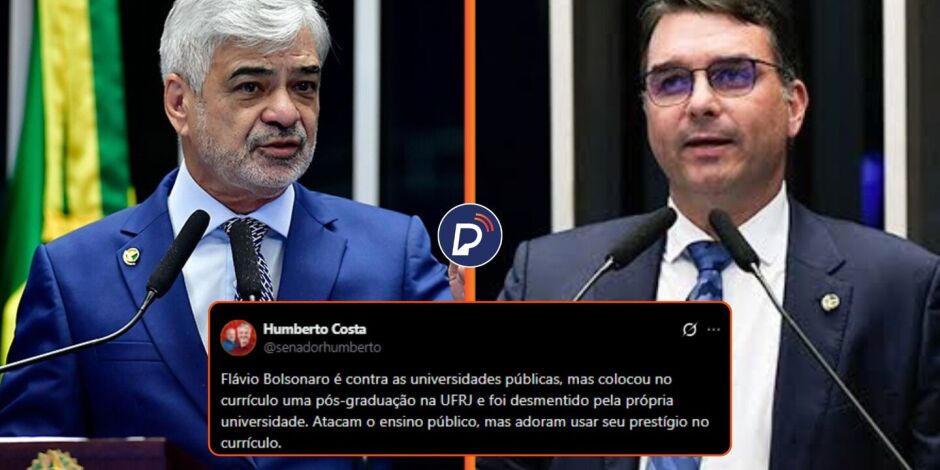 Humberto Costa e Fl&aacute;vio Bolsonaro.