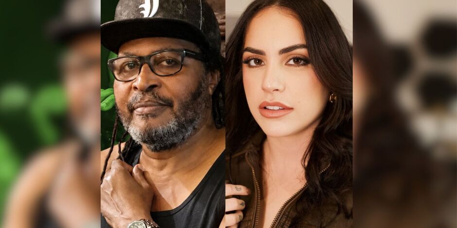 Edson Gomes e Raphaela Santos.