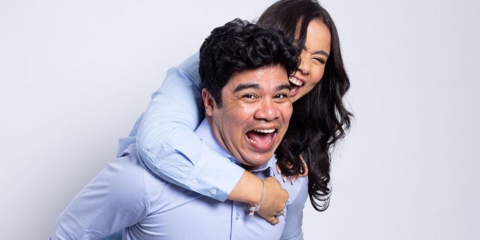 Samuel Mariano com a filha Rebeka Mariano.