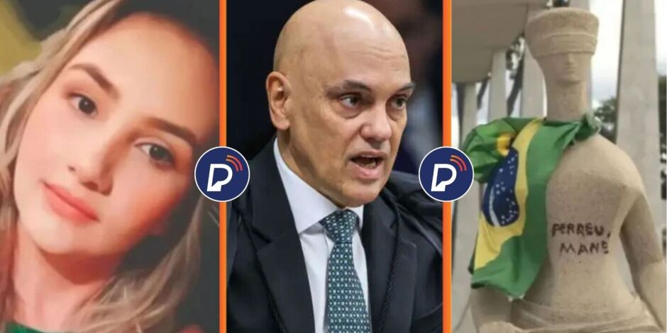 Ministro Alexandre de Moraes, do STF, e a D&eacute;bora do Batom.