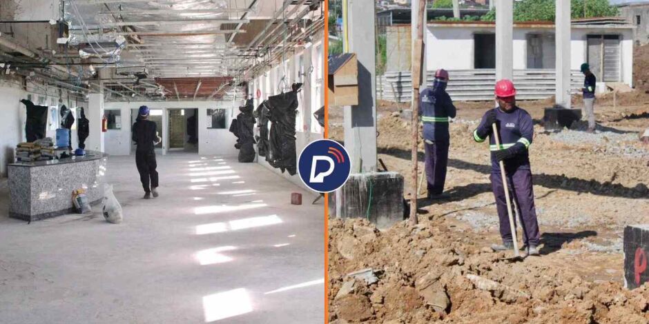 Obras em hospitais no Recife.