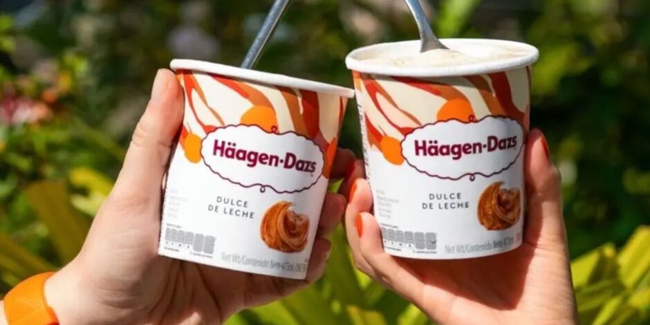 Sorvetes da H&auml;agen-Dazs.