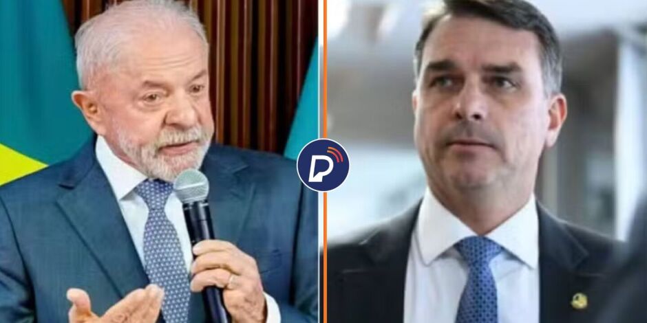 Lula e Fl&aacute;vio Bolsonaro.