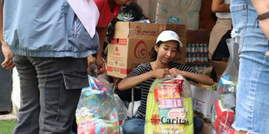 Ajuda para fam&iacute;lias atingidas por terremotos na Venezuela.