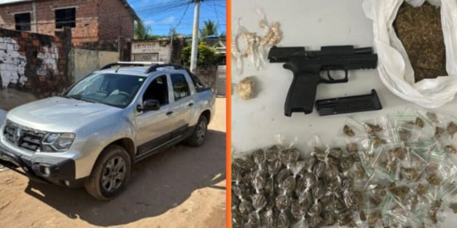 Pol&iacute;cia Militar apreende arma e drogas e recupera ve&iacute;culo roubado durante opera&ccedil;&atilde;o em Olinda.