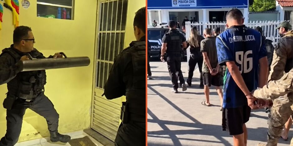 Al&eacute;m das 21 pris&otilde;es em tr&ecirc;s estados, 16 kg de drogas foram apreendidos.